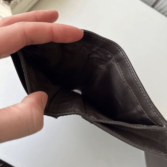 Coach Signature Canvas & Leather Tri-Fold Wallet Brown Classic Logo - Picture 6 of 9